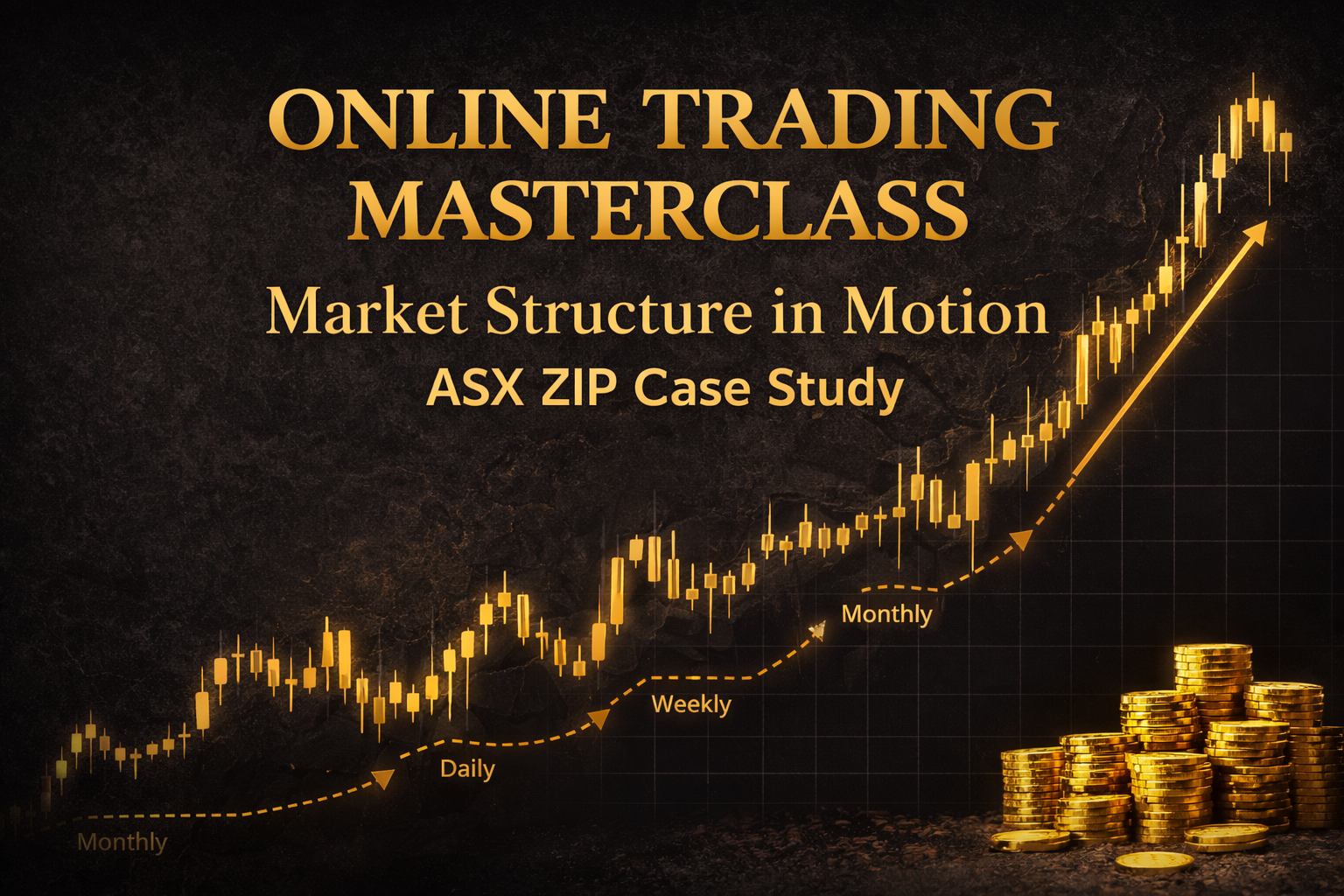 Online Trading Masterclass showing structured Elliott Wave and Fibonacci analysis on ASX charts by She Trades Shares.
