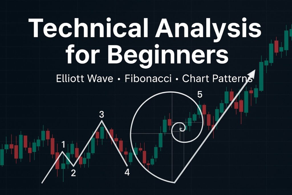 Technical analysis for beginners with Elliott Wave, Fibonacci retracements, and stock chart patterns explained