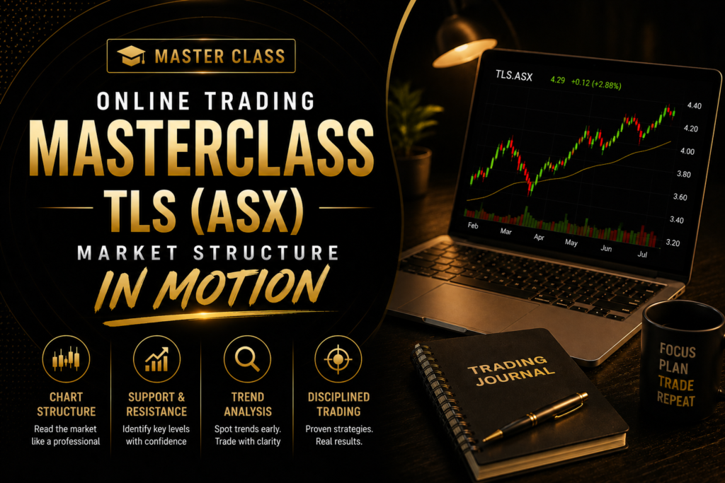Online Trading Masterclass Series 4 TLS ASX technical analysis and market structure chart analysis
